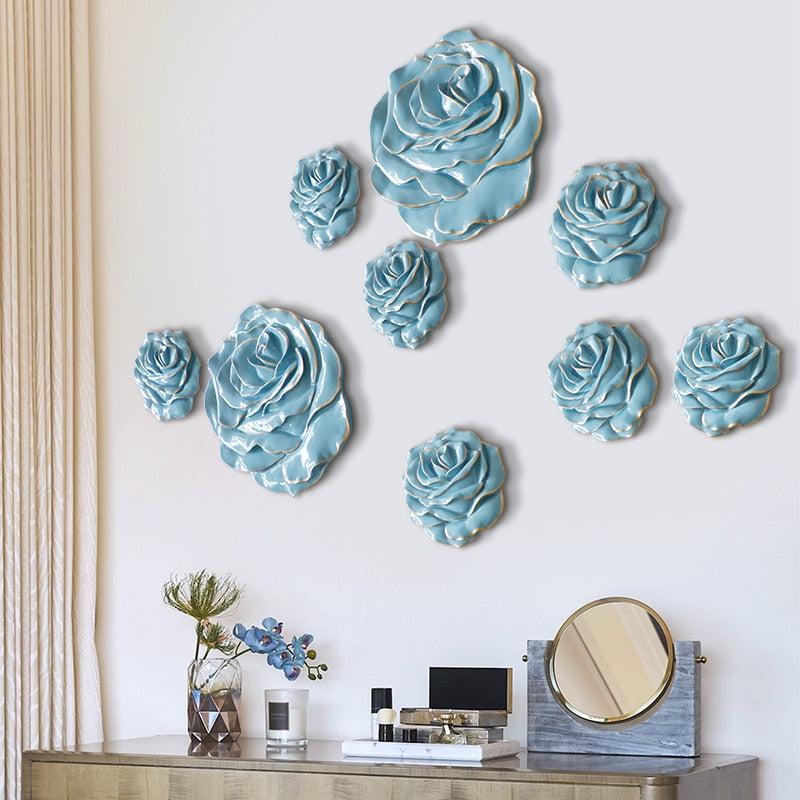 Decorative 3D Rose Stickers